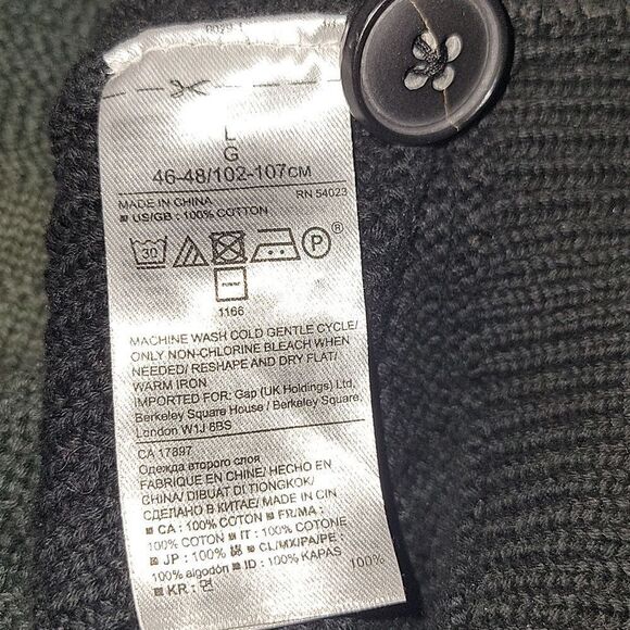 Banana Republic Men’s Sweater Shawl Cardigan Sz L  Green Ombre dye - Picture 7 of 8